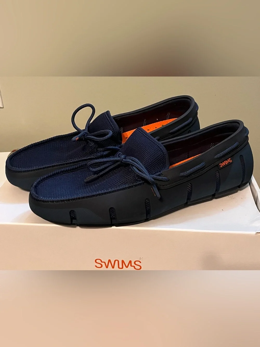 Swims Navy Traction Drainage Sole Water Loafers Boat Shoes Men’s 9